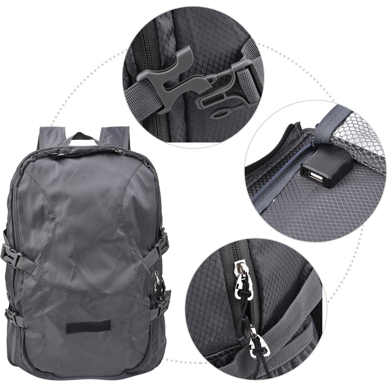ECE-816 Solar Powered Outdoor Foldable Hiking Backpacks Waterproof Camping Travel