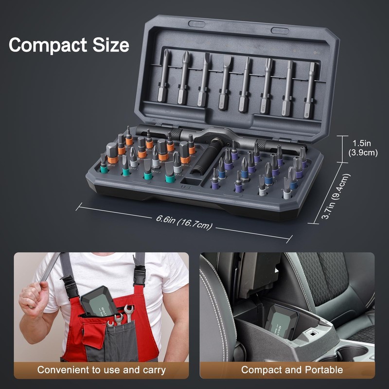 42 in 1 Magnetic Screwdriver Set, DIY Ratchet Screwdriver Set,