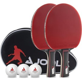 JOOLA Tischtennis Set Duo PRO 2 Tischtennisschl√§ger & Tischtennisb√§lle Tournament Selektierte 40+mm Durchmesser, 3-Stern Premium Tischtennis B√§lle Indoor und Outdoor Kompatibel, Wei√ü, 24 St√ºck