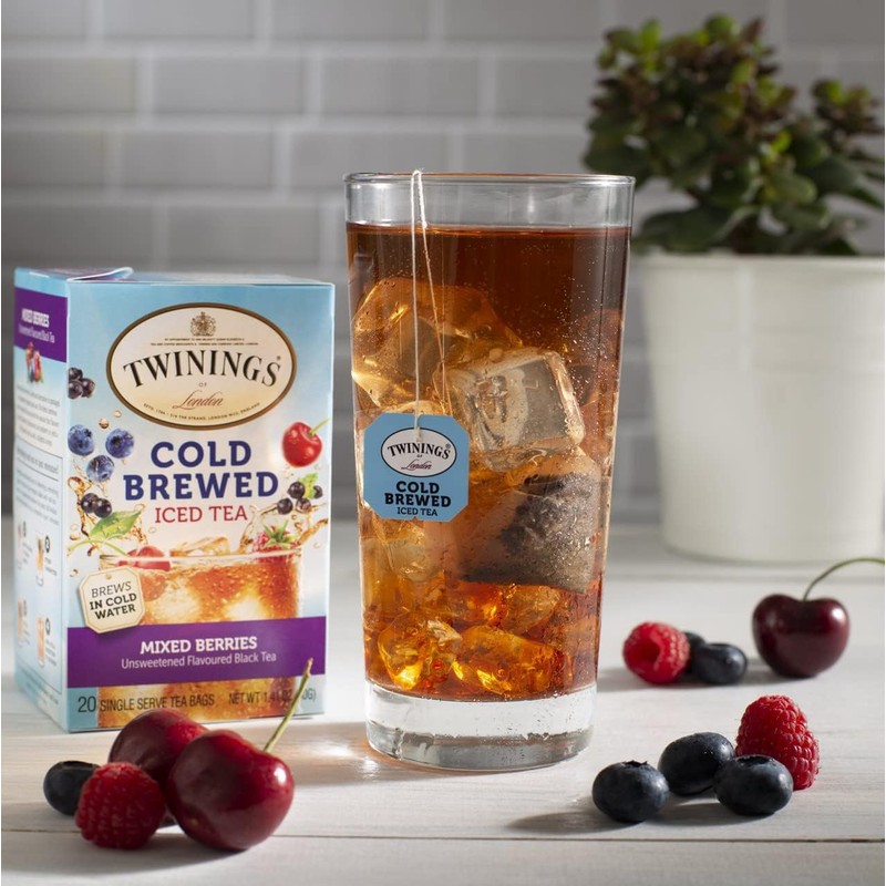 Twinings Cold Brewed Iced Tea Bag Variety Sampler (Pack of