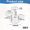 Girihe 2 Packs Acrylic Stand, Round Clear 3 Tier Acrylic