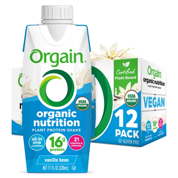Orgain Organic Nutritional Vegan Protein Shake, Vanilla Bean - 16g