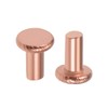 uxcell 25 Pcs 5/32" x 5/16" Flat Head Copper Solid