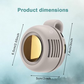 KQWVZ Portable Small Clip On Fan, USB MiniFan Portable, Small Whirlwind Clip Waist Neck Fan with 3 Speeds, Portable Silent Mini Bladeless Fan, Hands-Free Cooling Fans for Outdoor Travel Office Shirt