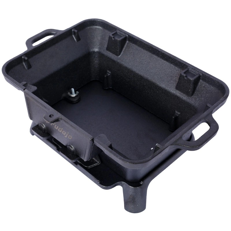 Oval Cast Iron Grill Outdoor, Portable Charcoal Grill& Tabletop Cast