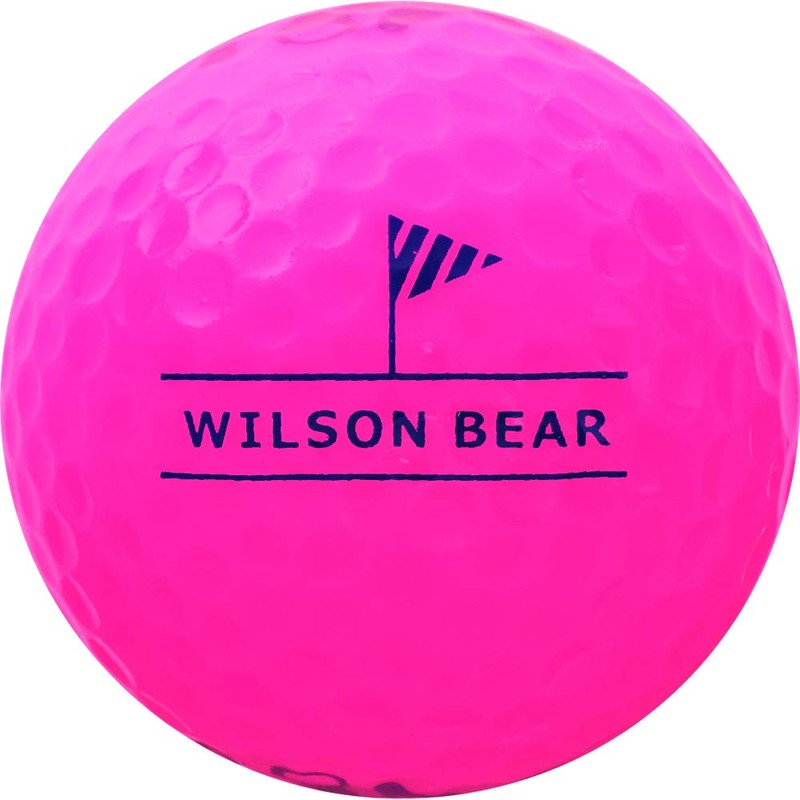 Wilson BEAR4 Golf Balls, Dozen Pink
