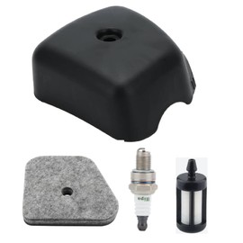 NewJ's Air Filter Cover fit for Stihl FS90 FS90R FS110R FS130R FS87R FS90R FS87 FS100 FS110 FS130 Trimmer Weedeater Brushcutter Parts Replace 4180-140-1006 With 4180 120 1800 Air Filter Spark Plug