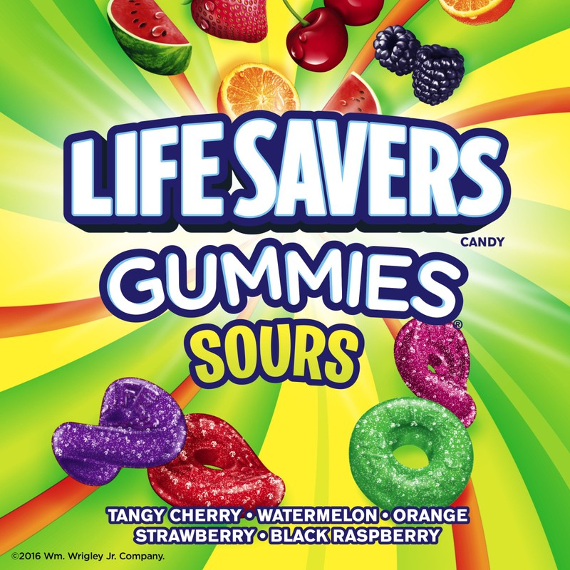 LIFE SAVERS Sours Gummies Candy Bag, 7 ounce (Pack of