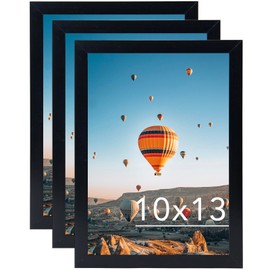 JCJMY 10x13 Picture Frame Set of 3 Black for Wall Hanging, Wall Mounting Horizontally or Vertically, 10 x 13 Wall Gallery Poster Photo Frame with Shatter Resistant Plexiglass, 3 Pack, Black