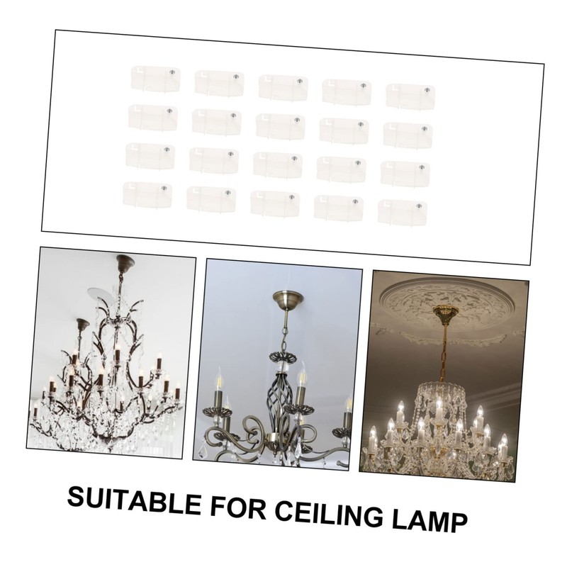 Operitacx 25pcs Ceiling Light Fixing Buckles Durable Rotating Shade Accessories