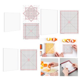 11Pcs/Set 4.75x6"/6x6"/6.5x8.5"Multi-Use Non-Slip Sticky Mats Fit in Stamp Positioning Tool Set,PhotopolymerGrip Mat with Printed Guides In Placeholding stencil in place Crafts Scrapbooking fixed Mat.