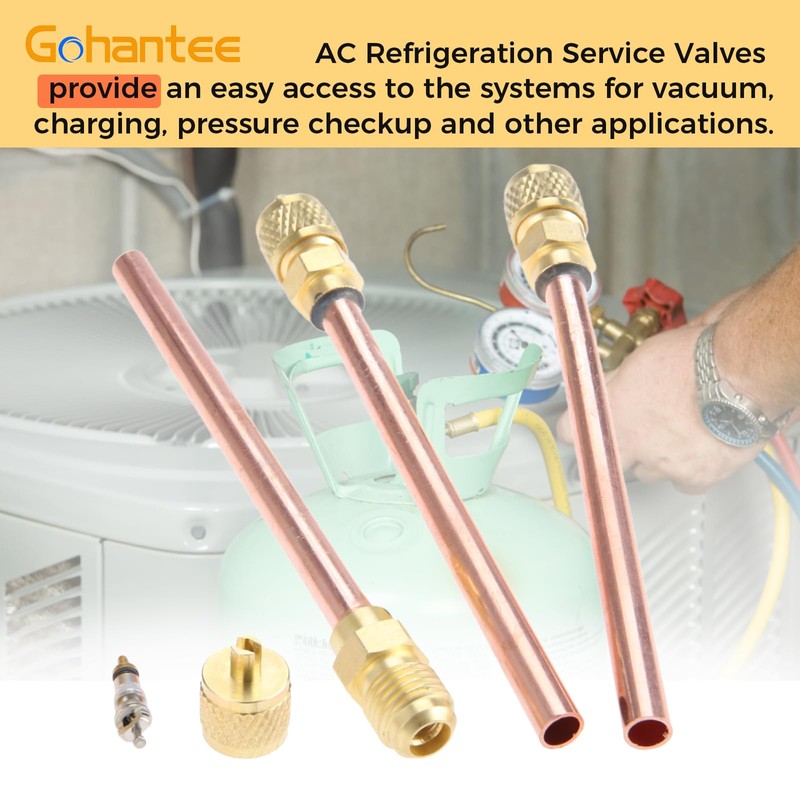 10PCS Access/Service Valve 1/4'' SAE x 1/4'' OD x 4''