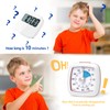 Secura 60-Minute Visual Timer, Silent Study Timer for Kids and