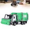 1:32 Garbage Truck Toy with Dumpster 4 Trash Bins Friction