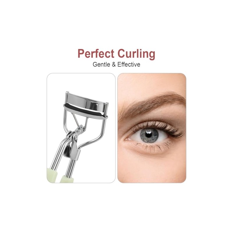 Pack of 50 Eyelash Curler Rubber Pads with Transparent Storage