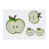 4 x 'Green Apple Half' Temporary Tattoos - Water Resistant,