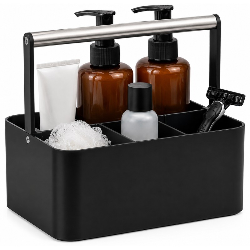 Portable Shower Caddy for Bathroom Storage – Adjustable Dividers &