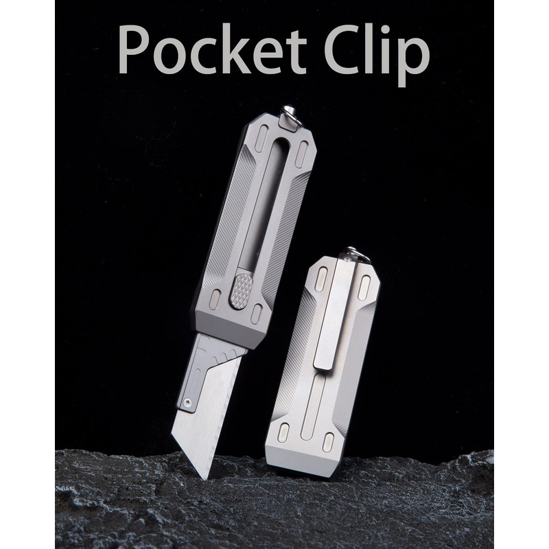 Tenchilon T4 Compact Retractable Box Cutter Utility Pocket EDC Knife