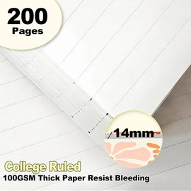 ZHAMEN Trendy Preppy Notebook, Beige Journaling Notebooks, College Ruled Notebook, Hardcover Note Books for Girls Teacher Office Supplies Good Things Take Time Inspirational Notebooks