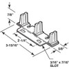 Prime-Line N 6796 Stamped Steel, Adjustable, Closet Door, Floor Guide