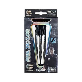 Target Darts - Phil Taylor Power 8Zero Titanium 24G Steel Tip Darts, Black