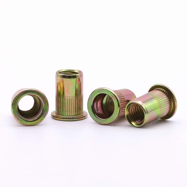 M6 Carbon Steel Rivet Nut Rivnut, Flat Head Threaded Rivetnut