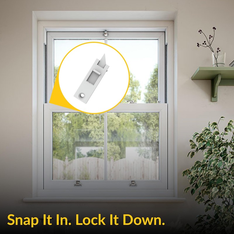 Brixwell 83-620WA White Better-Bilt 83 Series Vinyl Window Slide/Tilt Latch