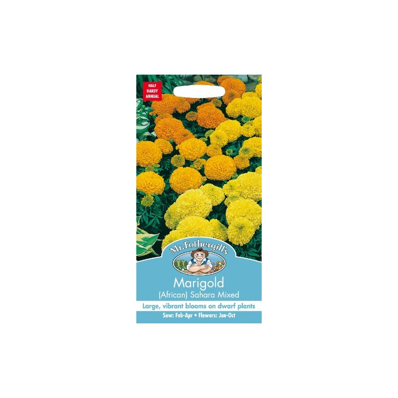 Mr. Fothergill's Marigold African Sahara Mixed Flower Seeds