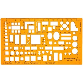 1:100 Architect Stencil Drawing Stencil Furniture Interior Design Technical Drawing