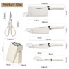 Knife Set, 6-Piece Kitchen Knife Set with Block, Stainless Steel