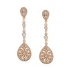 Art Deco Style Bridal Teardrop Cubic Zirconia Prom Statement Dangle