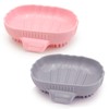 Silicone Soap Dish with Drain 2 Pcs, Anti-Slip Bathroom Bar