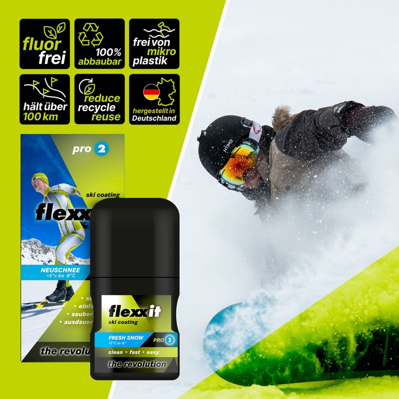 flexxit Pro 2 Ski Wax Alternative - for Downhill and