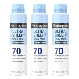Neutrogena Spray Protector Solar, Niebla Corporal Ultra Tran