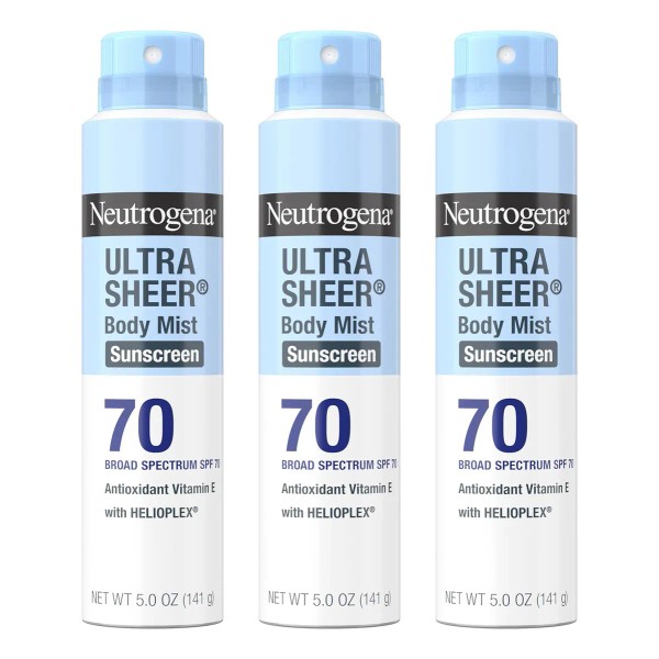 Neutrogena Spray Protector Solar, Niebla Corporal Ultra Tran