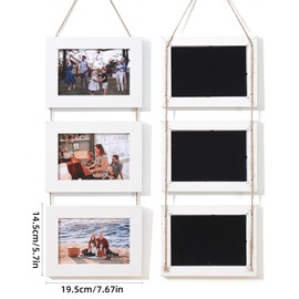 Gmllary 4x6 Wall Hanging Picture Frames,White 3 Opening Collage Photo Frames.