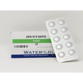 Testallwater - DPD No.4 Rapid Dissolve Tablets | Accurate Combined Chlorine Measurement | For Pooltester Range | Active Oxygen (0.0-15.0 mg/l O₂) | 50 Pack