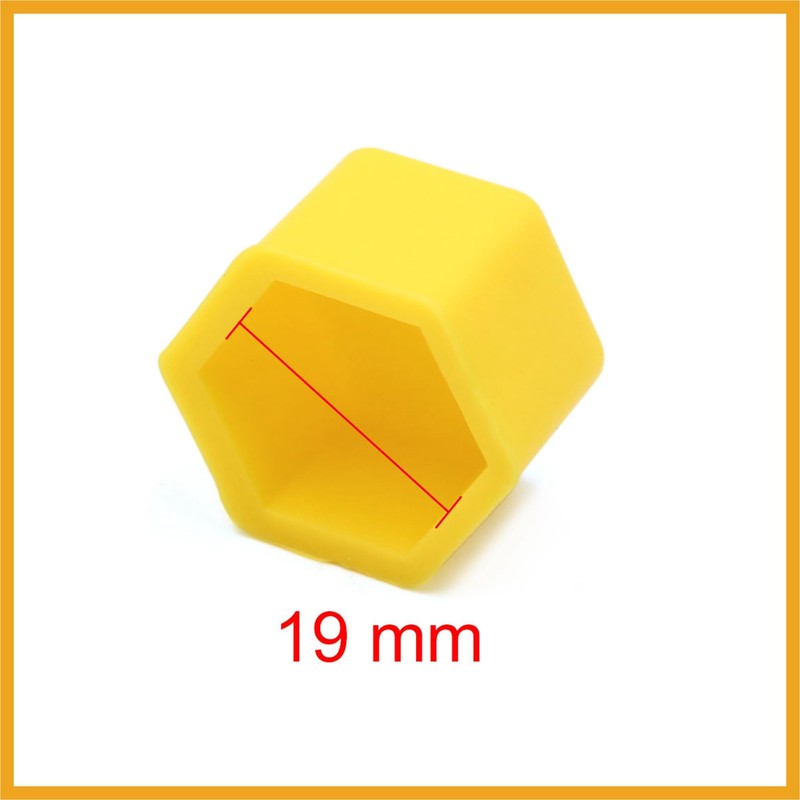 Partuto 20pcs 19mm Rubber Car Wheel Tire Nut Screw Lug