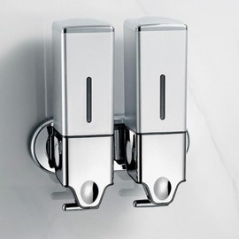 Hand wash hotel bathroom shampoo body wash dispenser 2 units Silver 2 balls