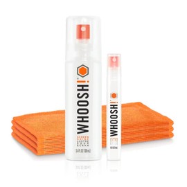 WHOOSH! Screen Shine Duo+ Desk Bottle and Pocket Sprayer & 2 microfiber cloths
