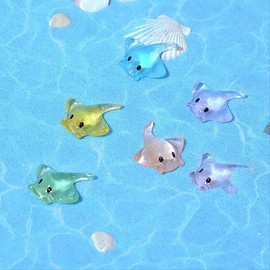 Random Color Cute Starfish Design Resin Ornaments, Mini Simulation Cartoon Resin Ornaments, DIY Handicraft Accessories, Micro Landscape Decorations, Fish & Aquatic Supplies - Color: Random Color, Specification: 30pcs