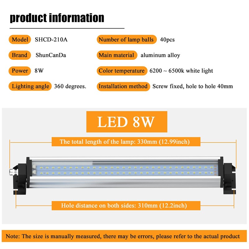 Led Industrial Machine Tube Light, IP66 Waterproof Explosionproof Work Lamp