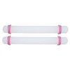 2Pcs Rolling Pin with Thickness Rings, Adjustable Plastic Rolling Pin