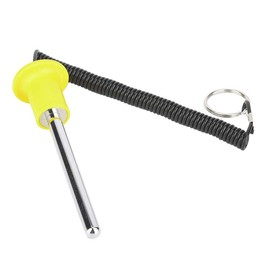 Vbestlife Pin, Tensile Magnetic Universal Weight Stack Replacement Training Fitness Accessories Hitch Pin Yellow T Handle Knob Reinforced Steel Wire Laynard (10 * 105) Safety pin Gym