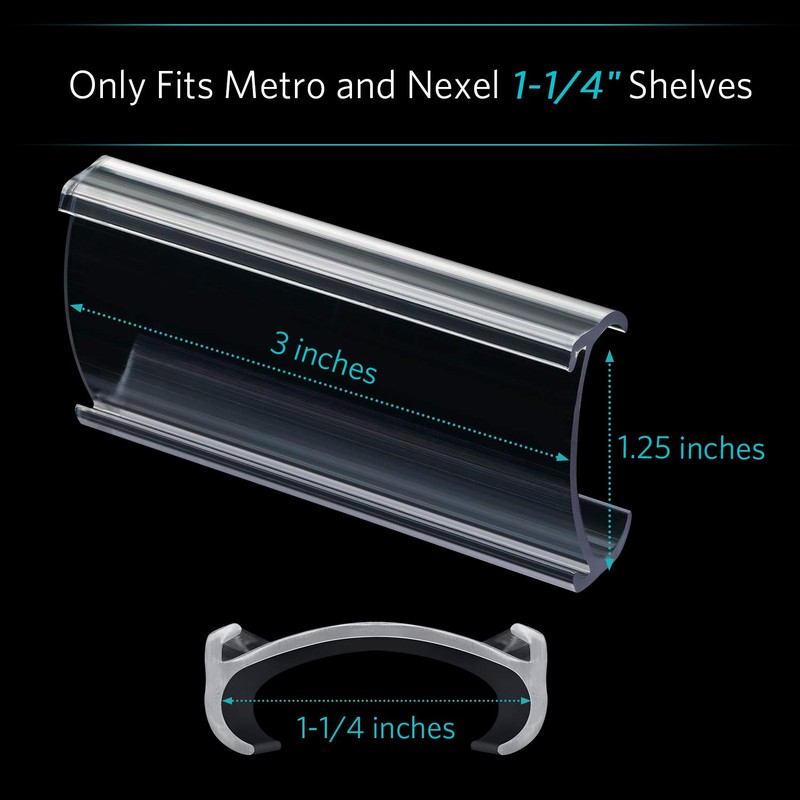Outus 30 Pieces Plastic Label Holders Wire Shelf Label Holders