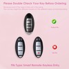 Meruns Compatiable with Nissan 5 Buttons key fob cover with
