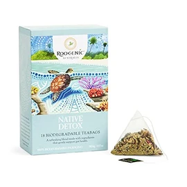 Roogenic Native Detox Tea Bags in Box, 18 Biodegradable Tea Bags