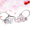YO-yiHHG 2PCS Lovely Elephant Keychain, Kissing Elephant Cute Keychain Magnetic