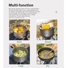 iBasingo Camping Cooking Pot Outdoor Titanium Cookware 1.4 L Sauce