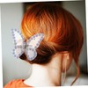 PACKOVE 3Pcs Butterfly Hair Claw Clips Comfortable No Slip Hair